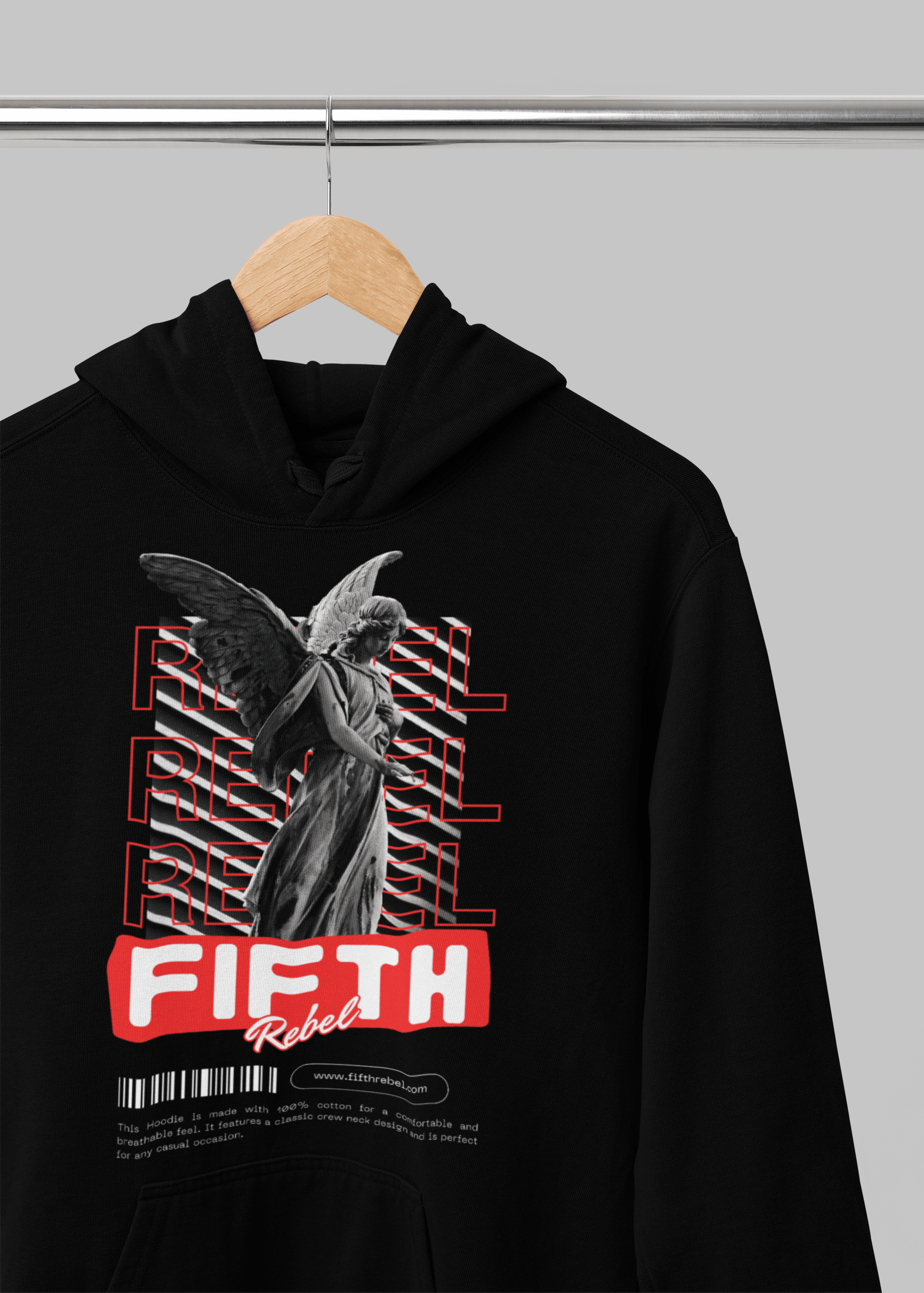 Heaven’s Rebel – Premium Unisex Oversized Hoodie - Fifth Rebel