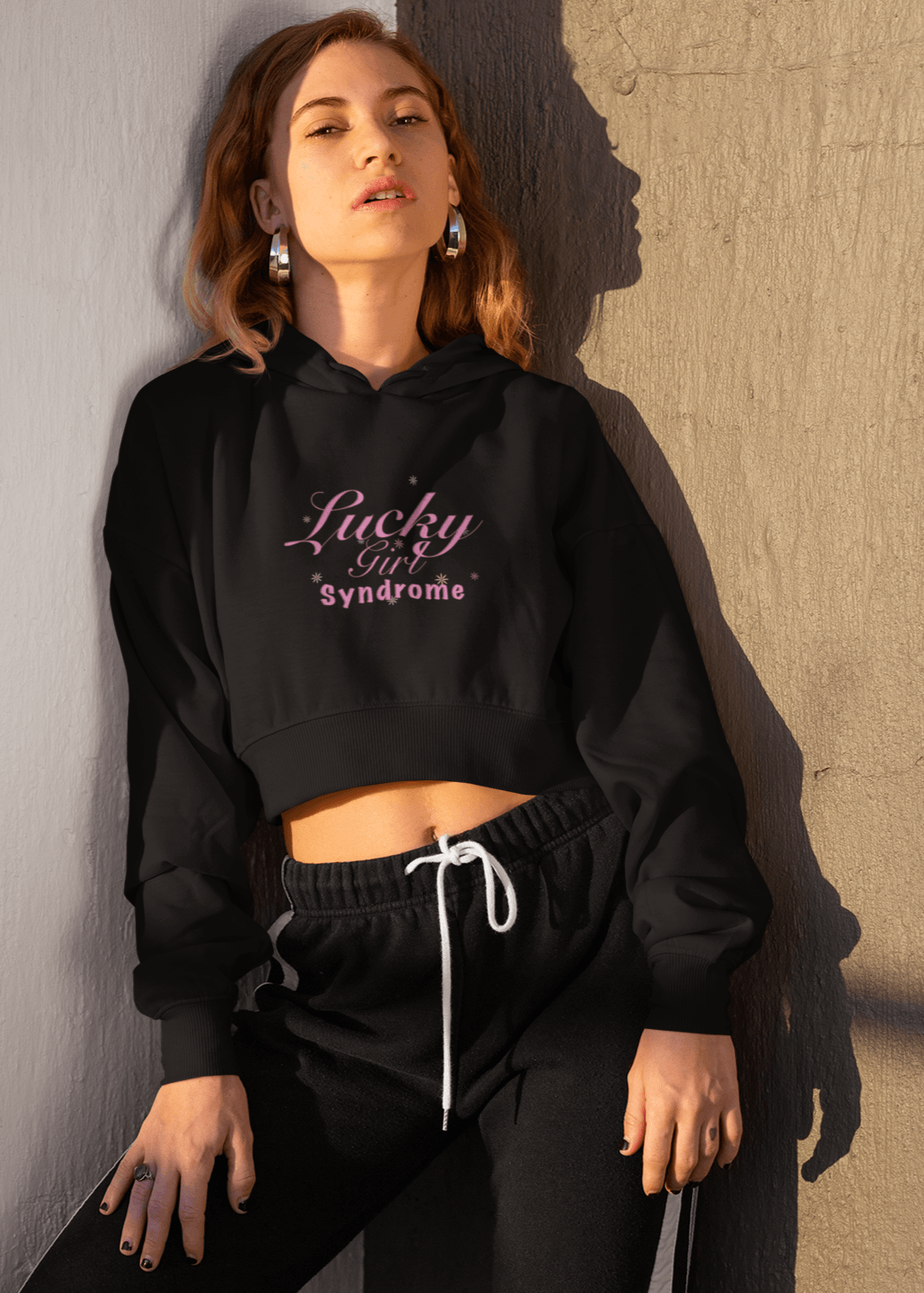 Lucky Girl Crop Hoodie – Manifest in Style - Fifth Rebel