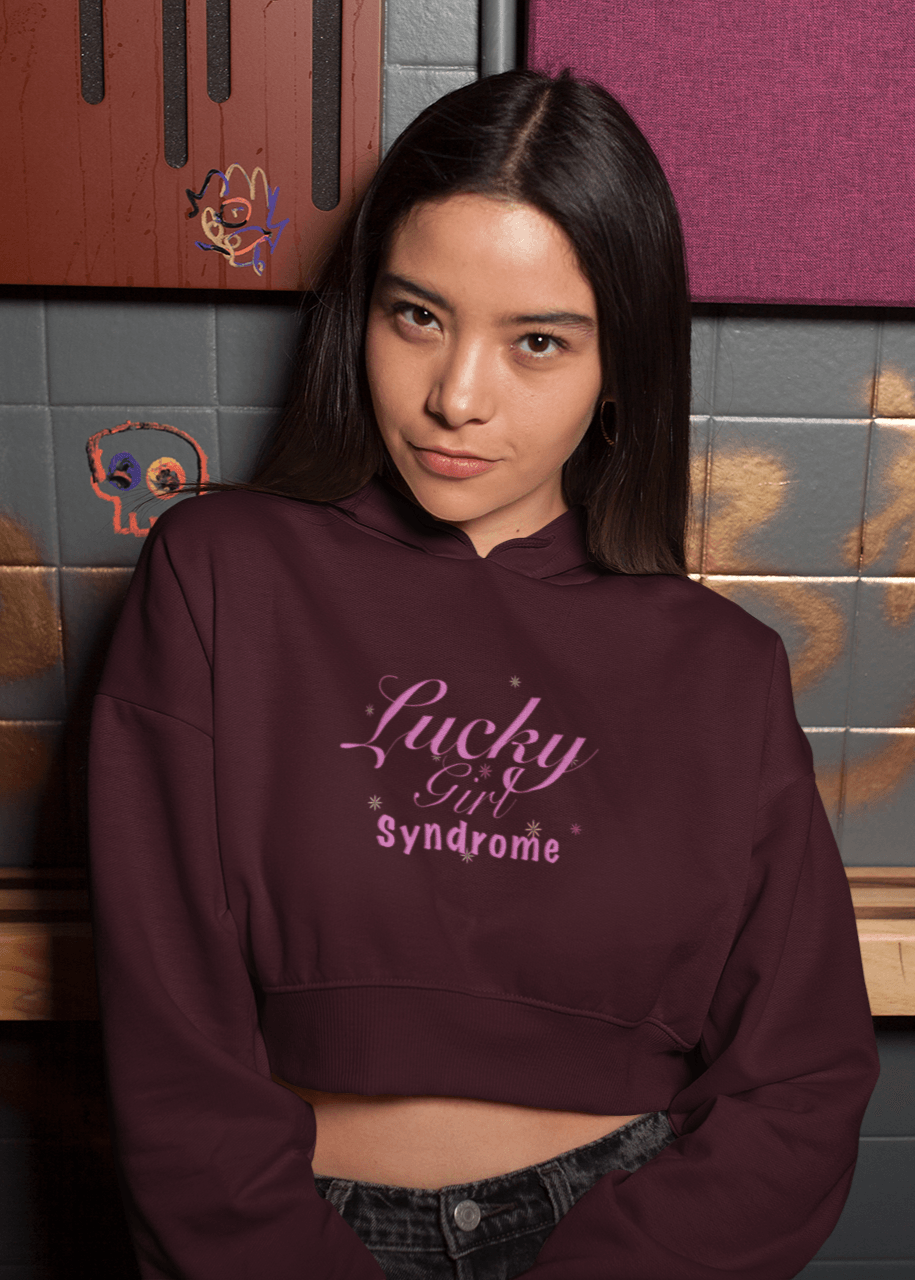 Lucky Girl Crop Hoodie – Manifest in Style - Fifth Rebel