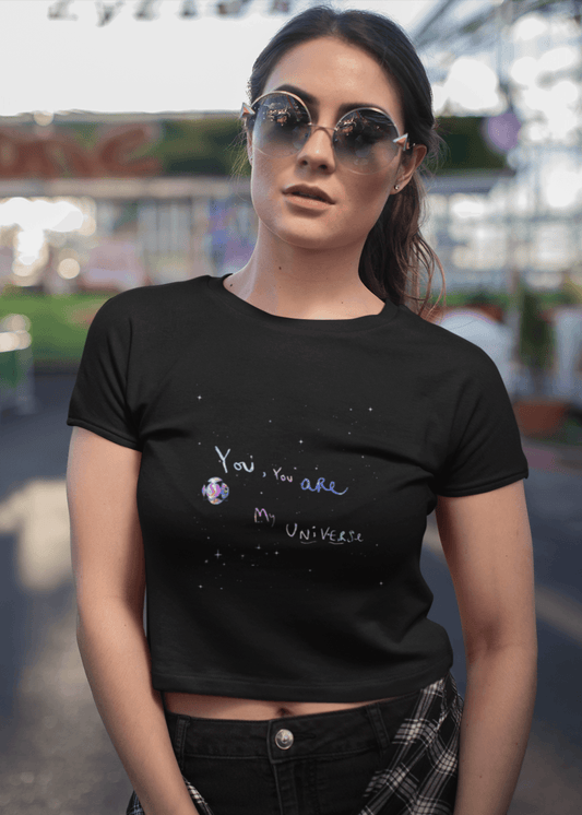 You Are My Universe Crop Top - Fifth Rebel