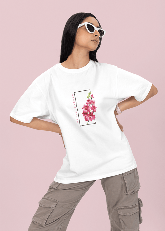 Oversized Sakura Spirit Tee – Let Your Spirit Bloom - Fifth Rebel