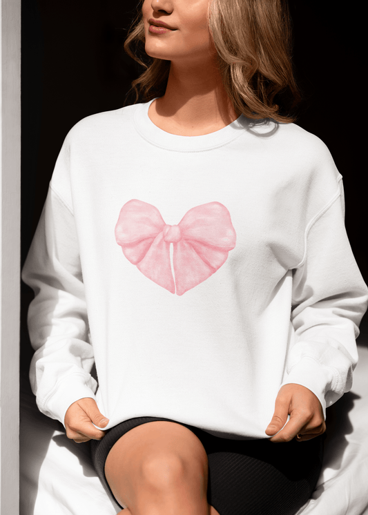 Tied with Love – Heart Bow Sweatshirt - Fifth Rebel